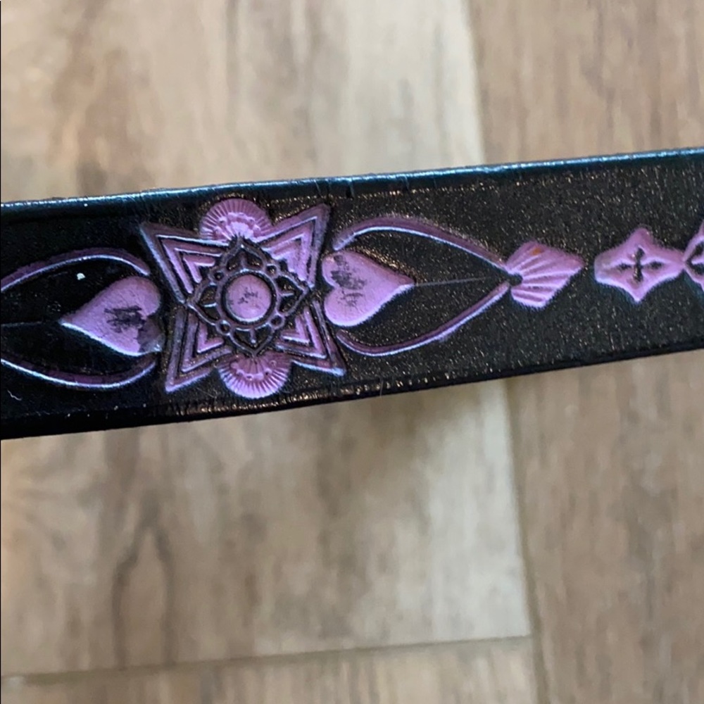 Black leather belt - Picture 4 of 4